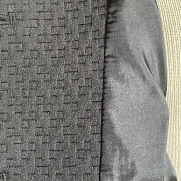 Casual Corner Annex Woman 16W Lined Black Textured Classic Dressy Coat Jacket - Picture 4 of 5